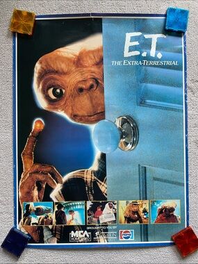 Vintage 1982 E.T. Movie Poster
